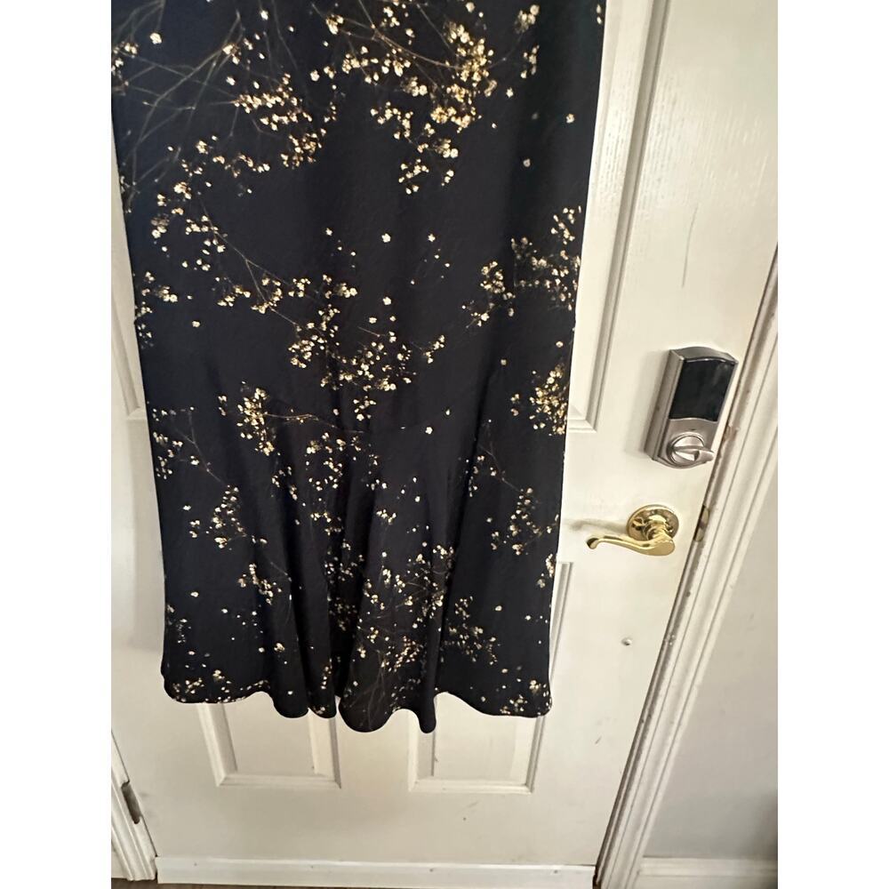COS Women's Black Fully Lined Handkerchief Asymmetric Midi Dress Size 14 - Picture 10 of 12